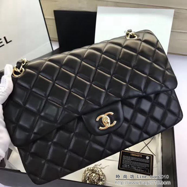 香奈兒CHANEL 升級版A1113全新經典小羊皮金銀鏈條單肩斜挎包 DSC1753